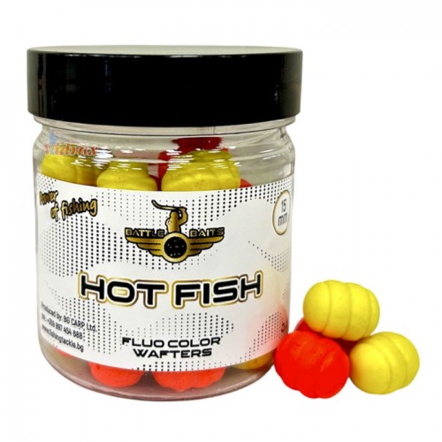 Дъмбели FLUO COLOR Wafters 15 мм Hot Fish (люта риба) BB0701 - Battle Baits